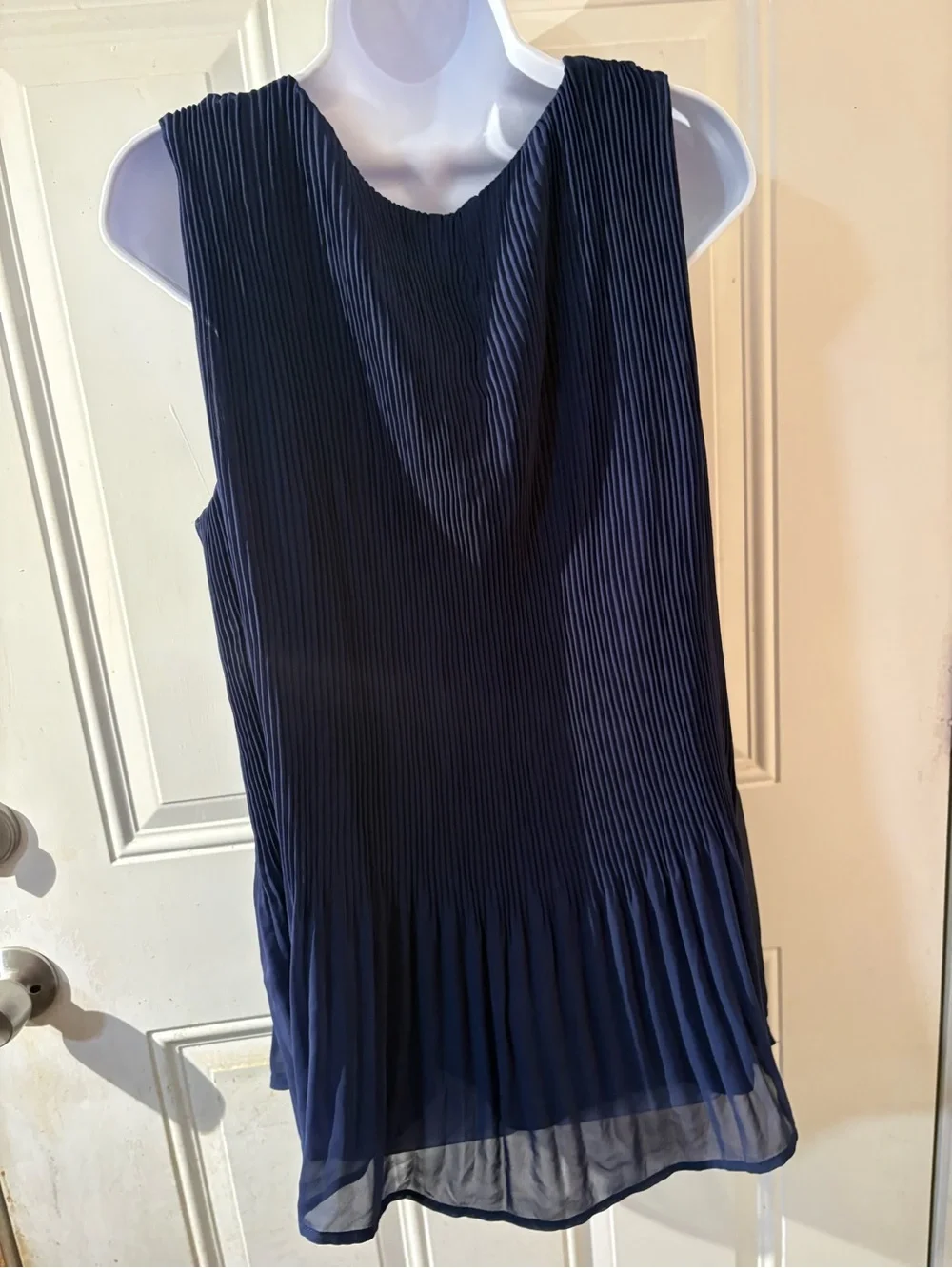 Lane Bryant Royal Blue Blouse Silky #Sleeveless #Romantic #Slenderizing #Flowy